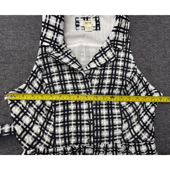 Anthropologie Maeve Plaid Retro MIni Dress Collared Coastal 12 - Picture 6 of 12